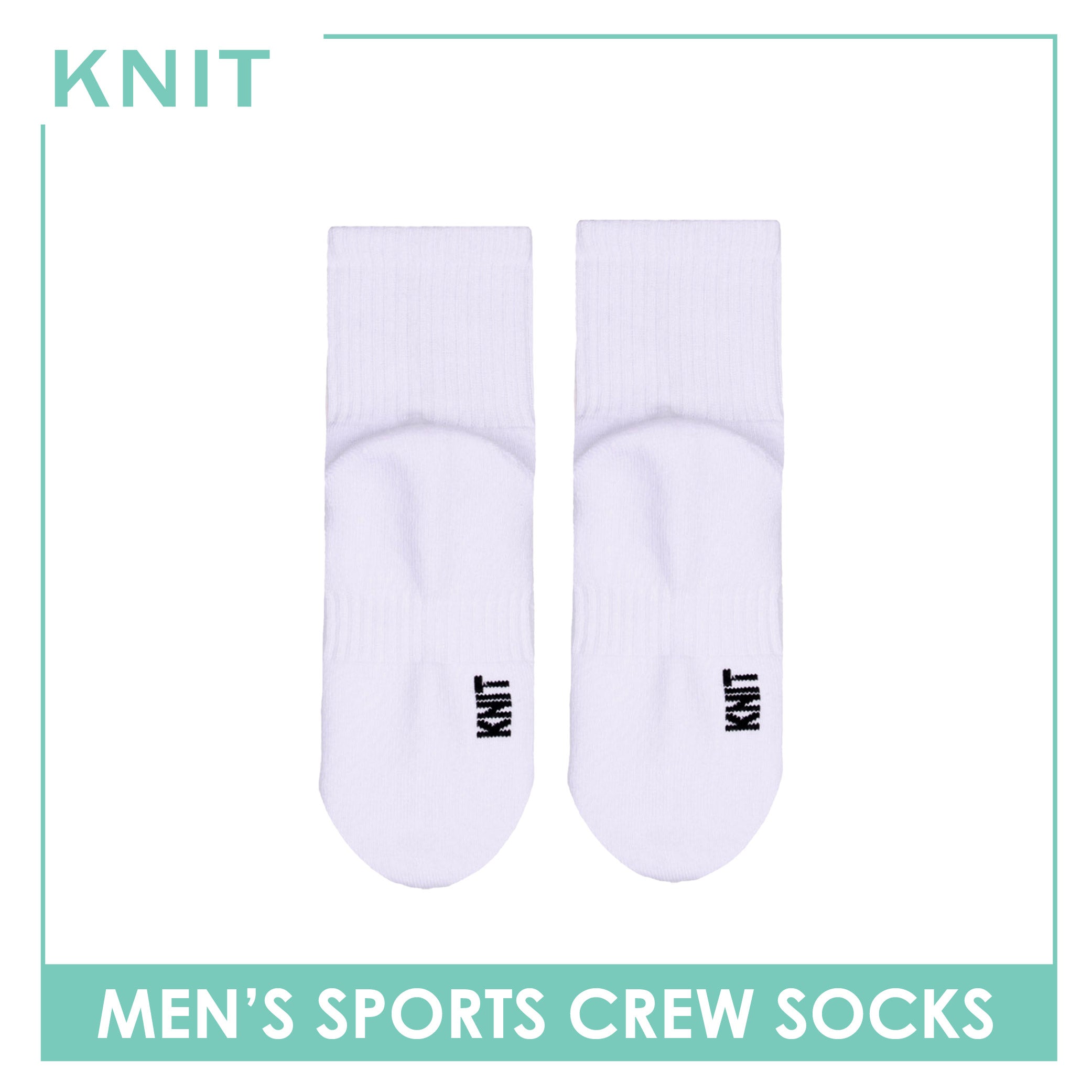 Knit Men's Cotton Thick Sports Crew Socks 1 pair KMSK1