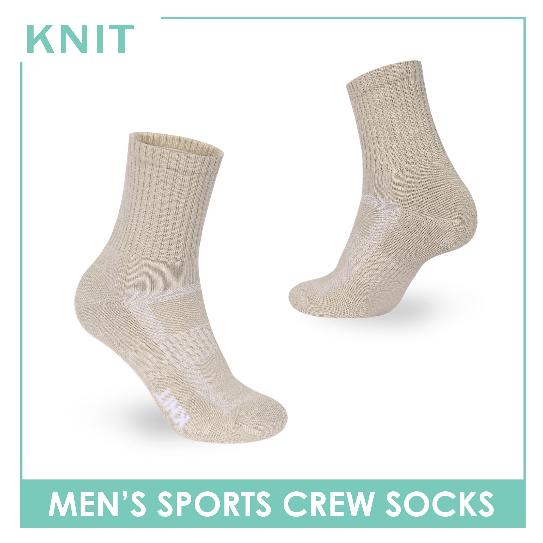Knit Men's Cotton Thick Sports Crew Socks 1 pair KMSK1