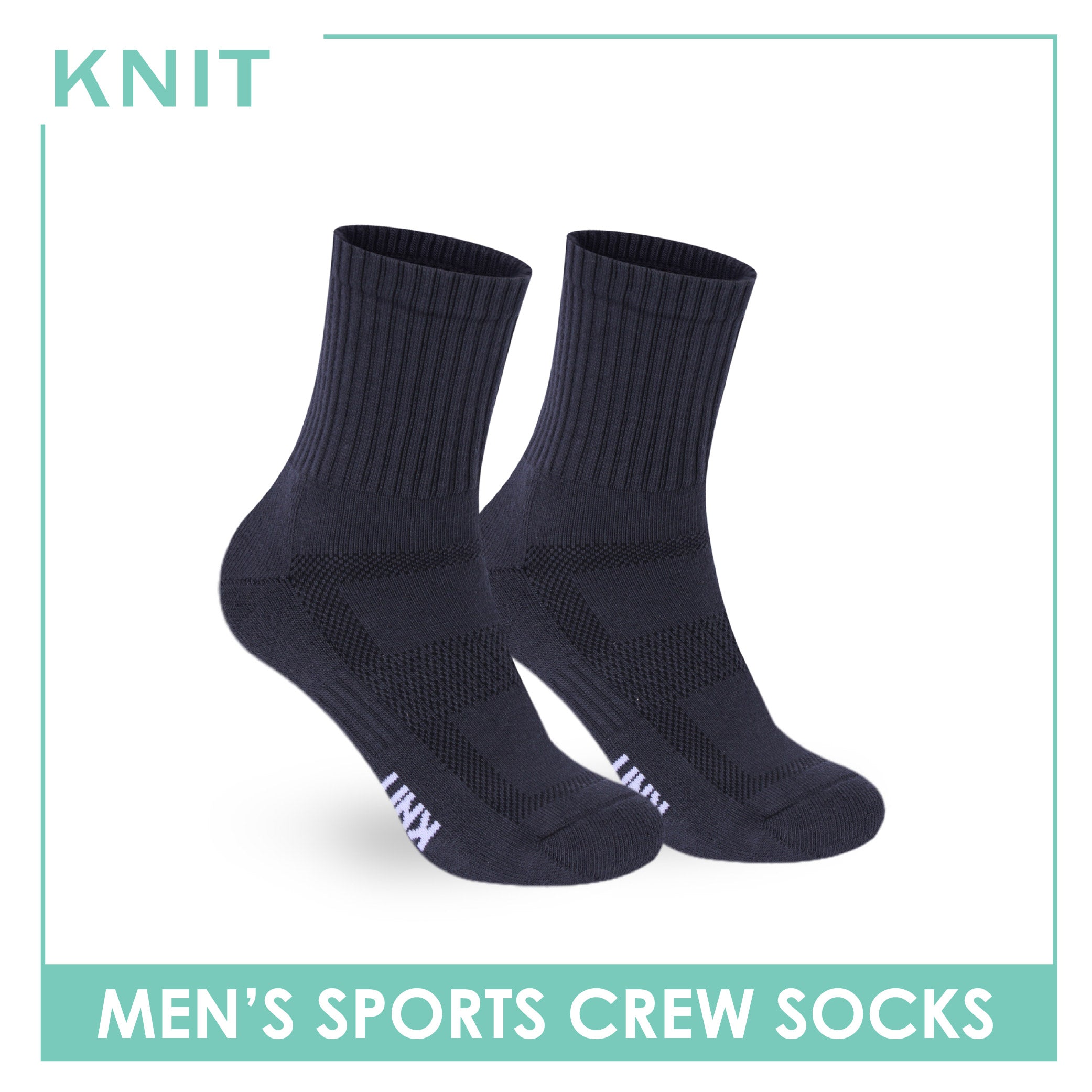 Knit Men's Cotton Thick Sports Crew Socks 1 pair KMSK1