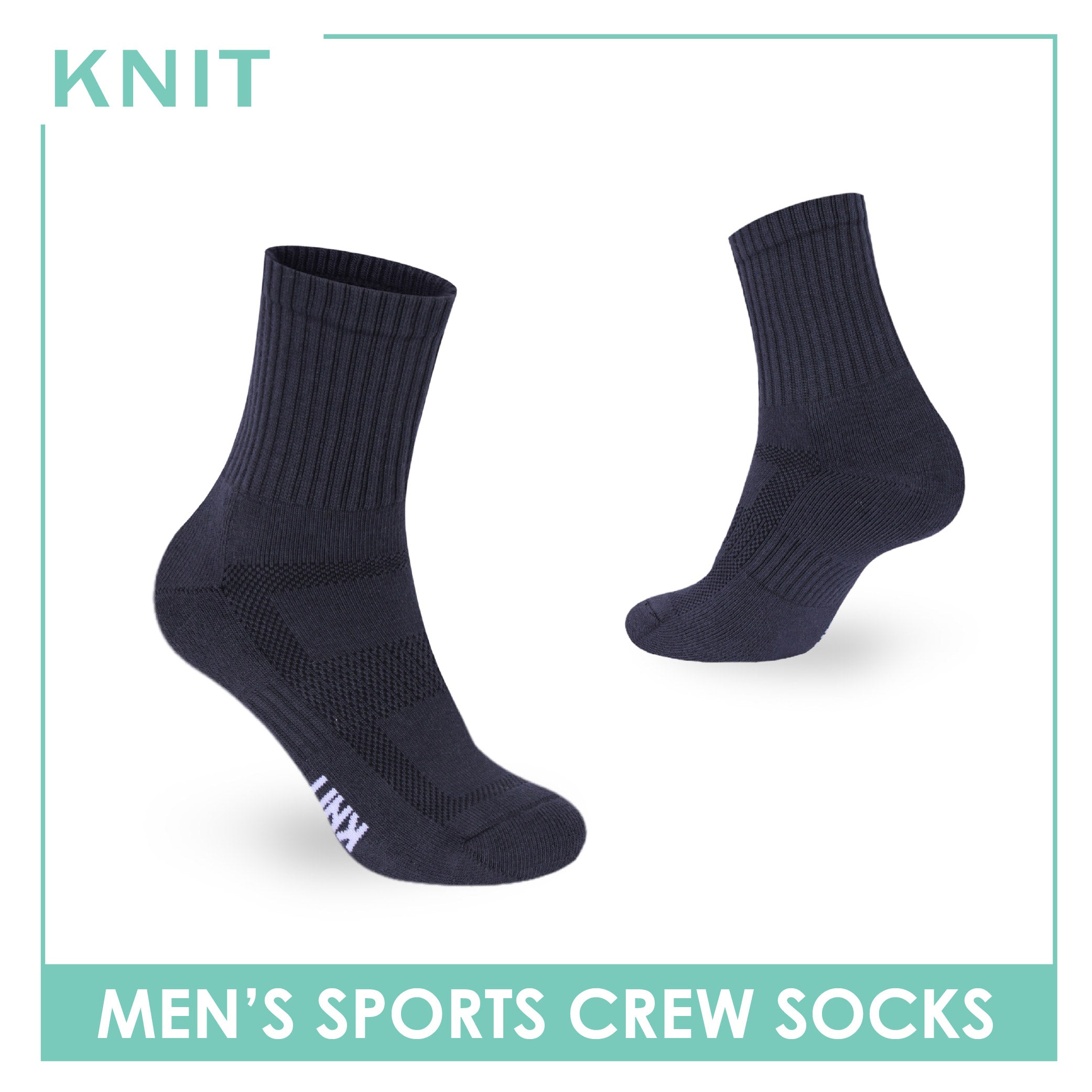 Knit Men's Cotton Thick Sports Crew Socks 1 pair KMSK1