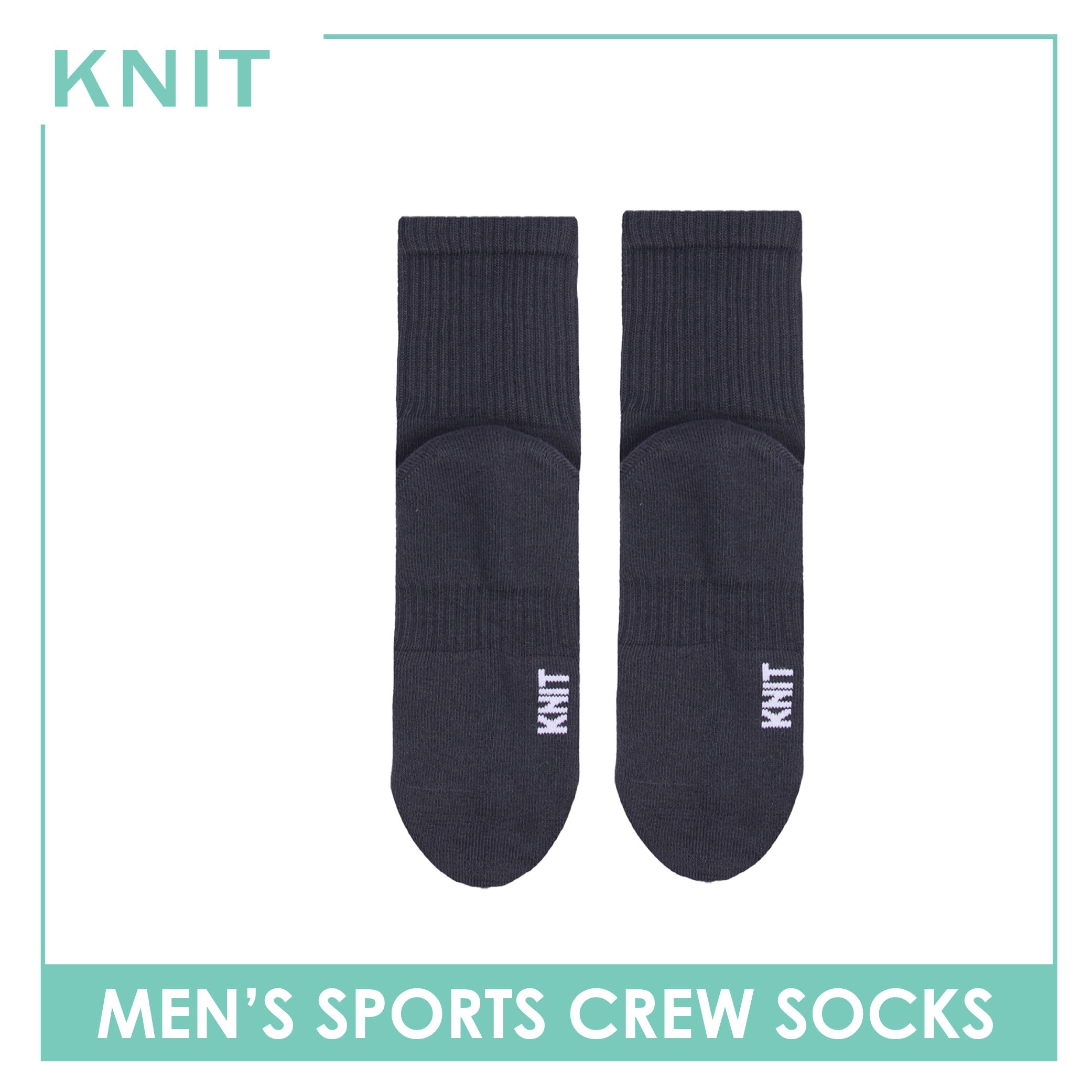 Knit Men's Cotton Thick Sports Crew Socks 1 pair KMSK1