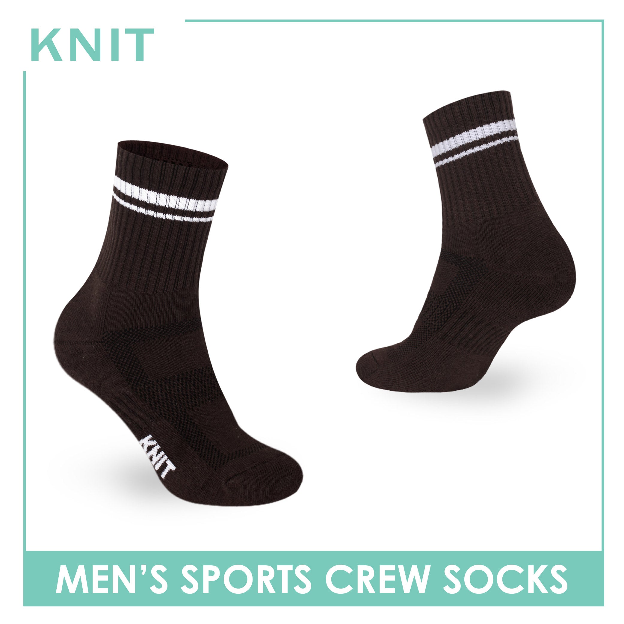 Knit Men's Cotton Thick Sports Crew Socks 1 pair KMSK1