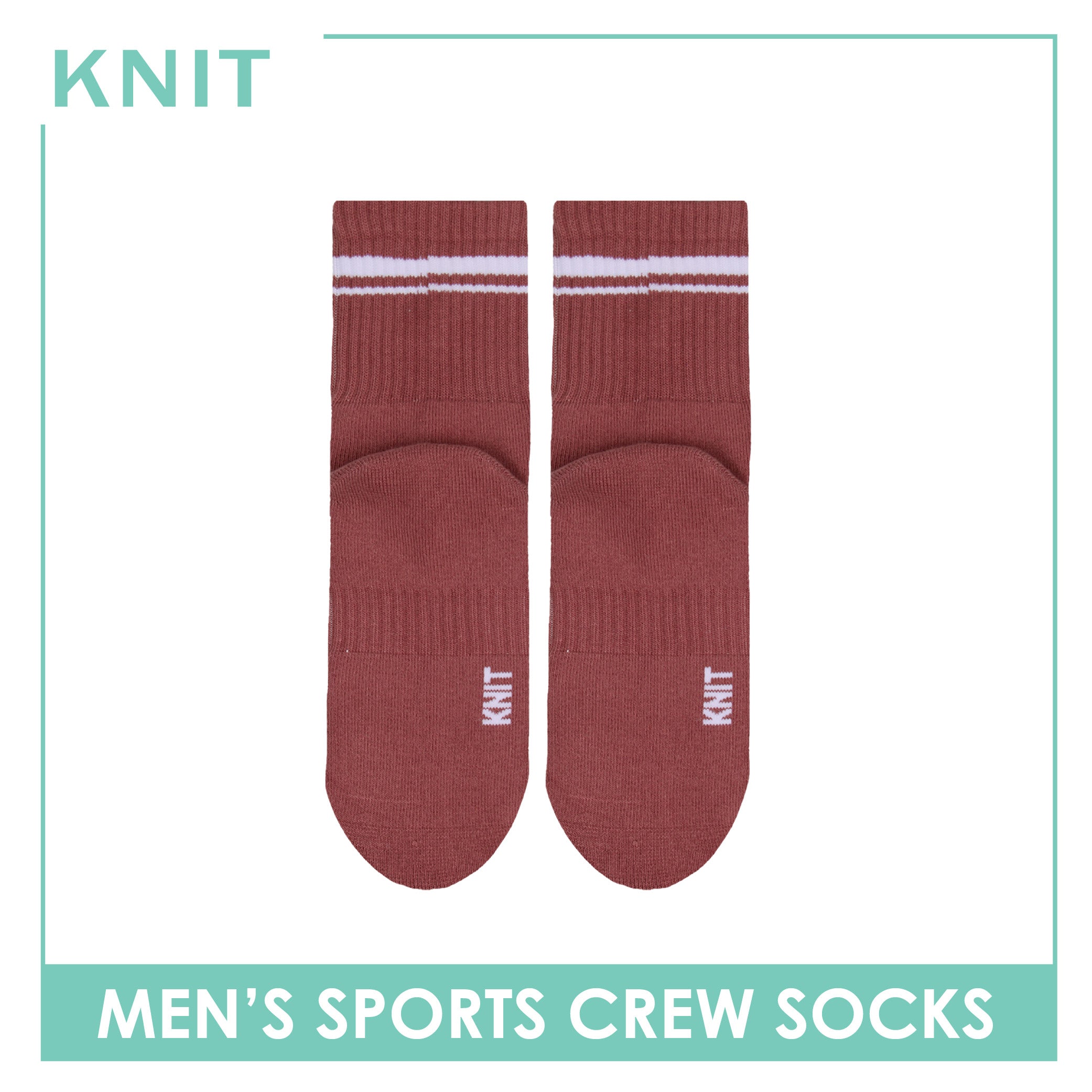Knit Men's Cotton Thick Sports Crew Socks 1 pair KMSK1