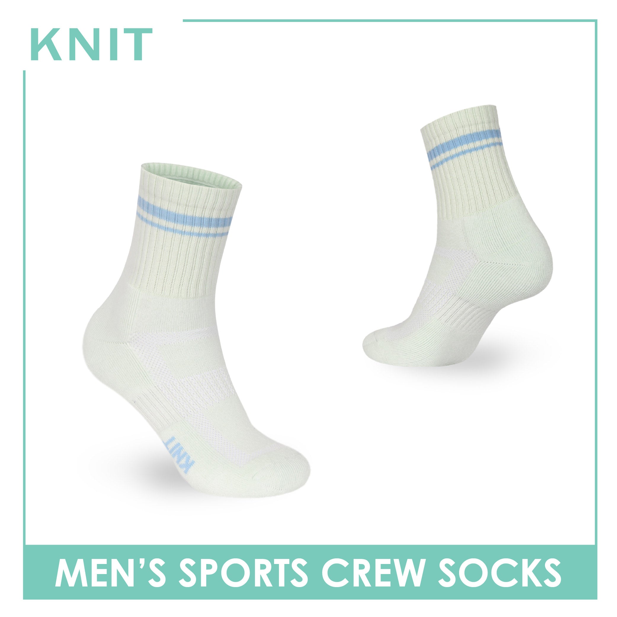 Knit Men's Cotton Thick Sports Crew Socks 1 pair KMSK1
