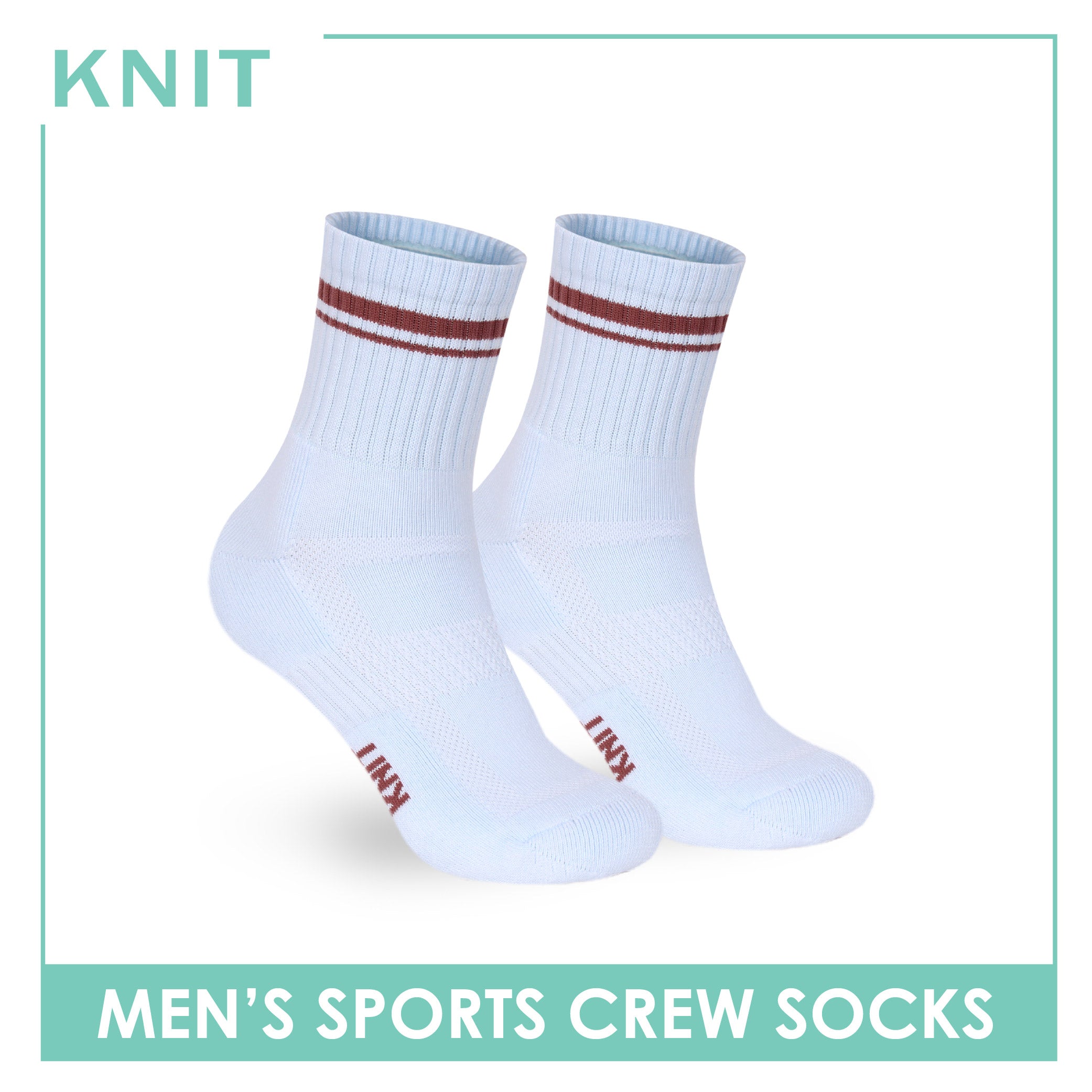 Knit Men's Cotton Thick Sports Crew Socks 1 pair KMSK1