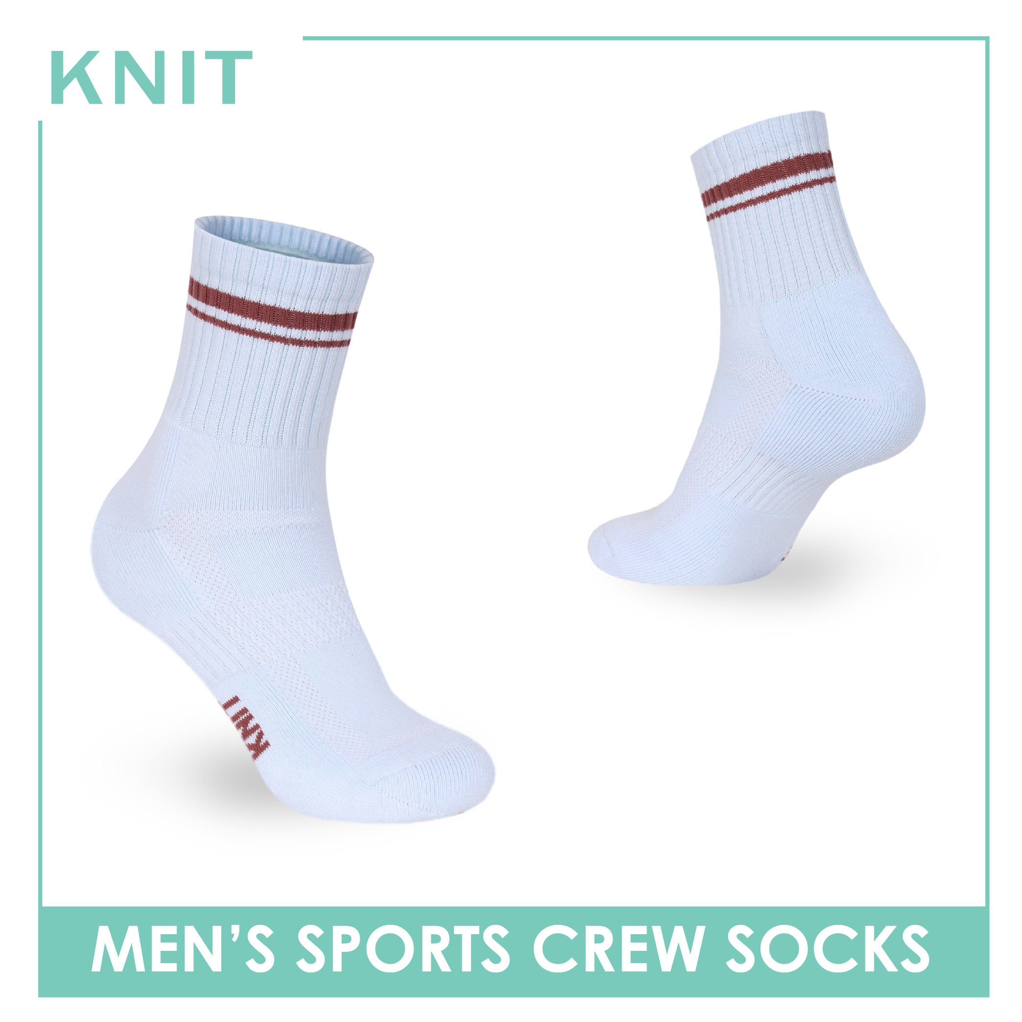 Knit Men's Cotton Thick Sports Crew Socks 1 pair KMSK1