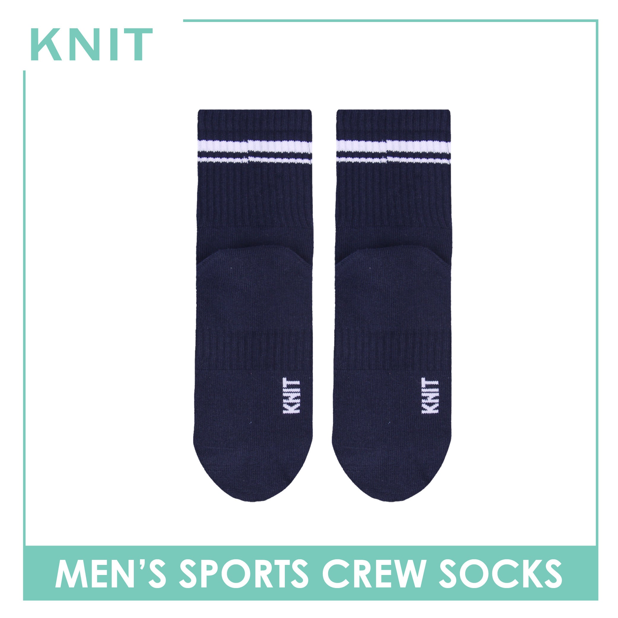 Knit Men's Cotton Thick Sports Crew Socks 1 pair KMSK1