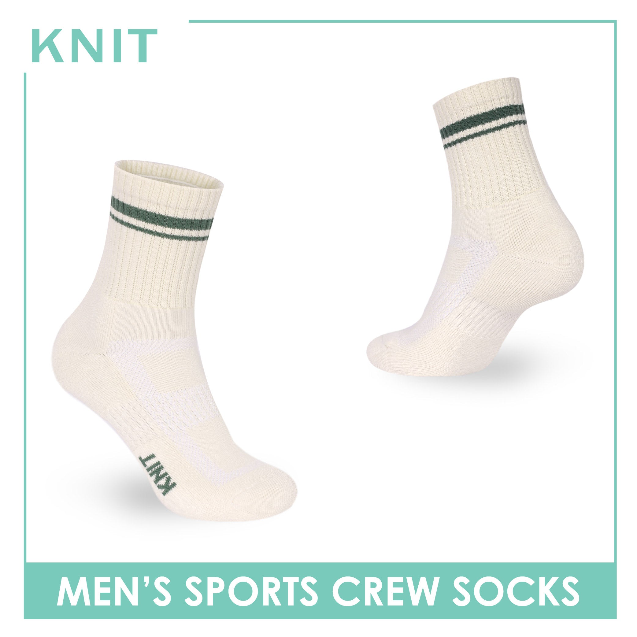 Knit Men's Cotton Thick Sports Crew Socks 1 pair KMSK1
