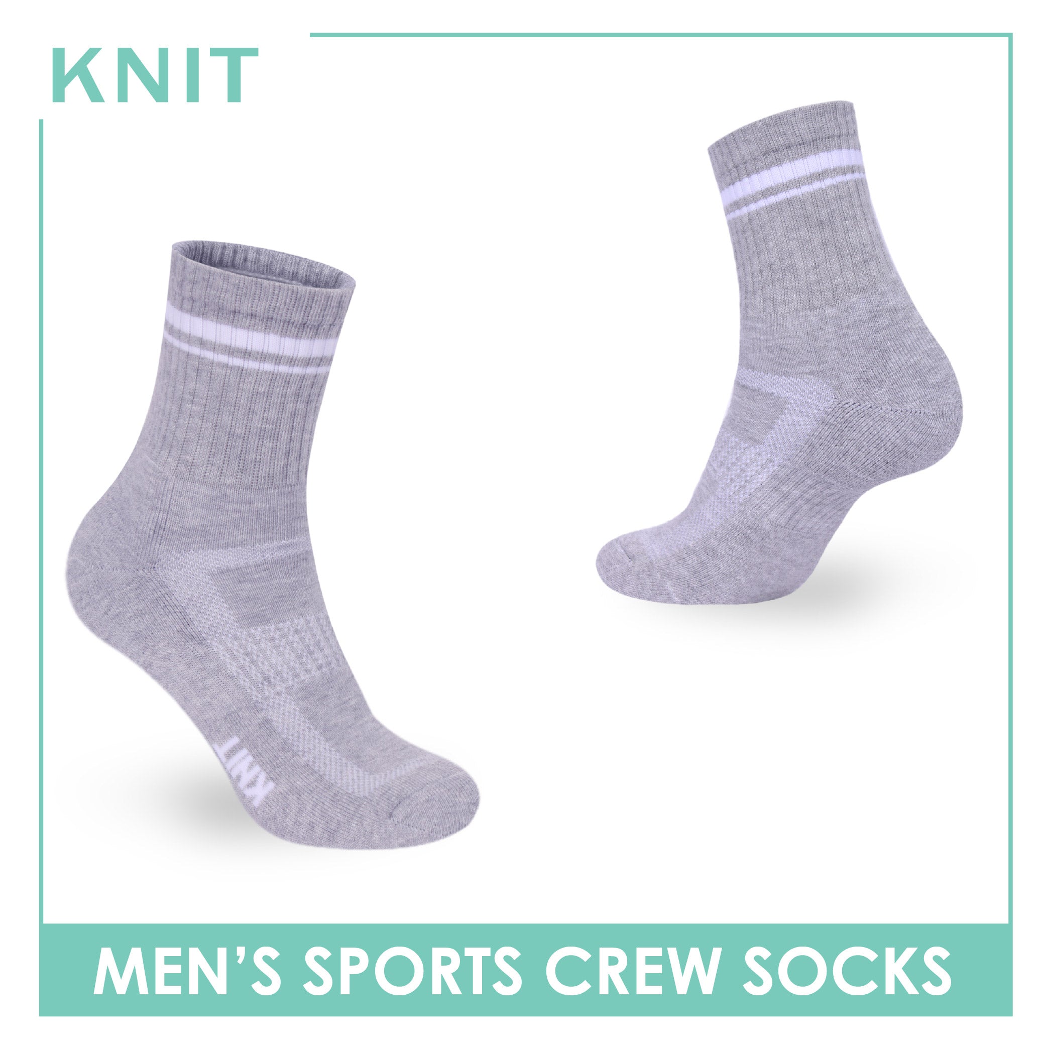 Knit Men's Cotton Thick Sports Crew Socks 1 pair KMSK1