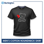 Burlington Men’s Cotton Bearlington Valentine’s Heart Roundneck Shirt 1pc TBMDSR2