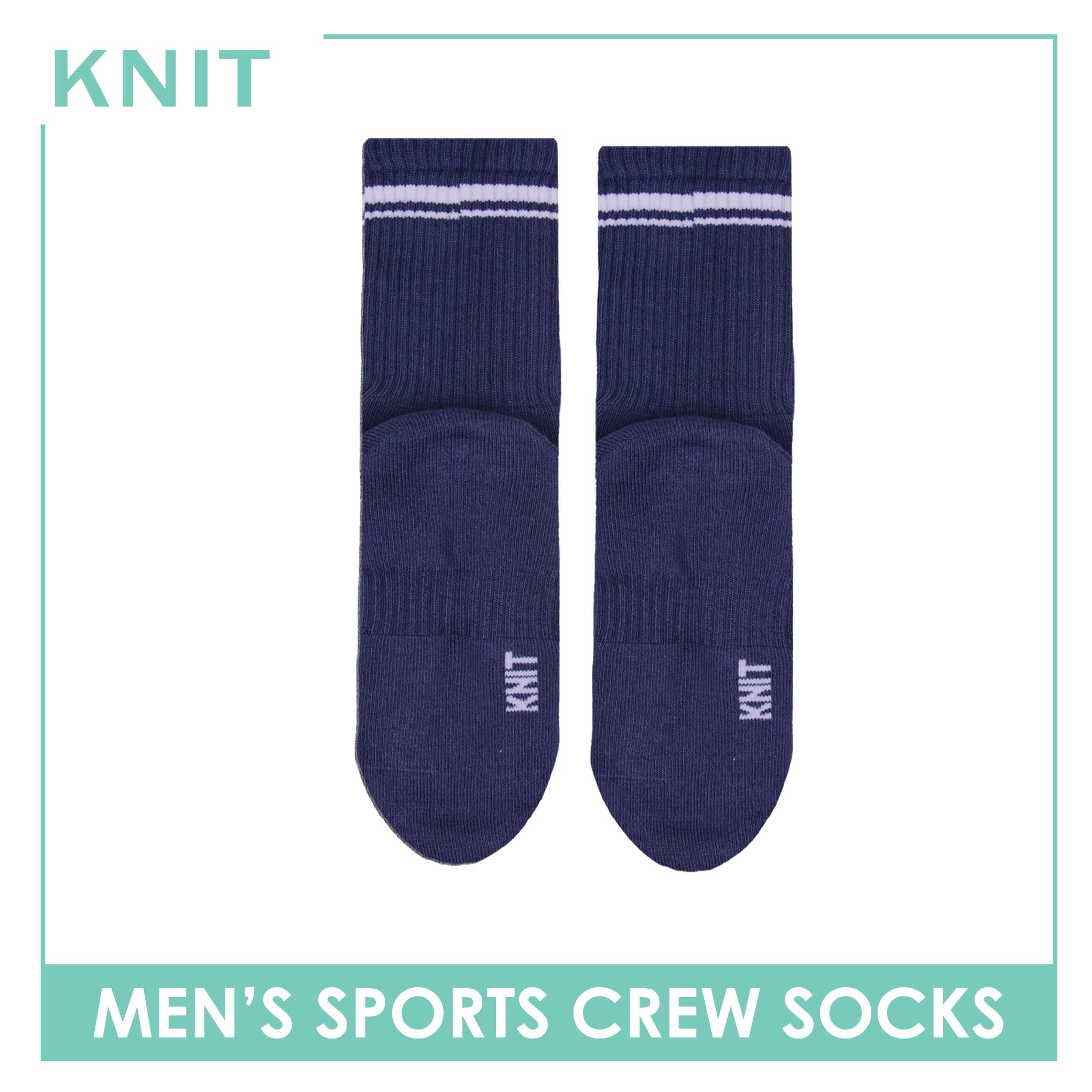 Knit Men's Cotton Thick Sports Crew Socks 1 pair KMSK2