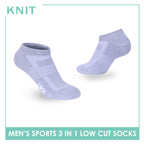 Knit Men's Cotton Thick Sports Low Cut Socks 3 pair in 1 pack KMSKG7