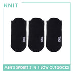 Knit Men's Cotton Thick Sports Low Cut Socks 3 pair in 1 pack KMSKG7