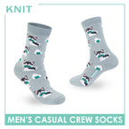 Knit | Pawsome Bites Men's Dog Design Cotton Thin Casual Crew Socks 1 pair KMCP611