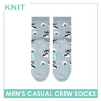 Knit | Pawsome Bites Men's Dog Design Cotton Thin Casual Crew Socks 1 pair KMCP611