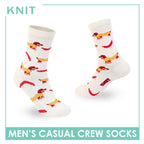 Knit | Pawsome Bites Men's Dog Design Cotton Thin Casual Crew Socks 1 pair KMCP611
