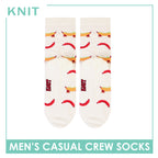 Knit | Pawsome Bites Men's Dog Design Cotton Thin Casual Crew Socks 1 pair KMCP611