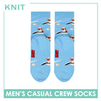 Knit | Pawsome Bites Men's Dog Design Cotton Thin Casual Crew Socks 1 pair KMCP611