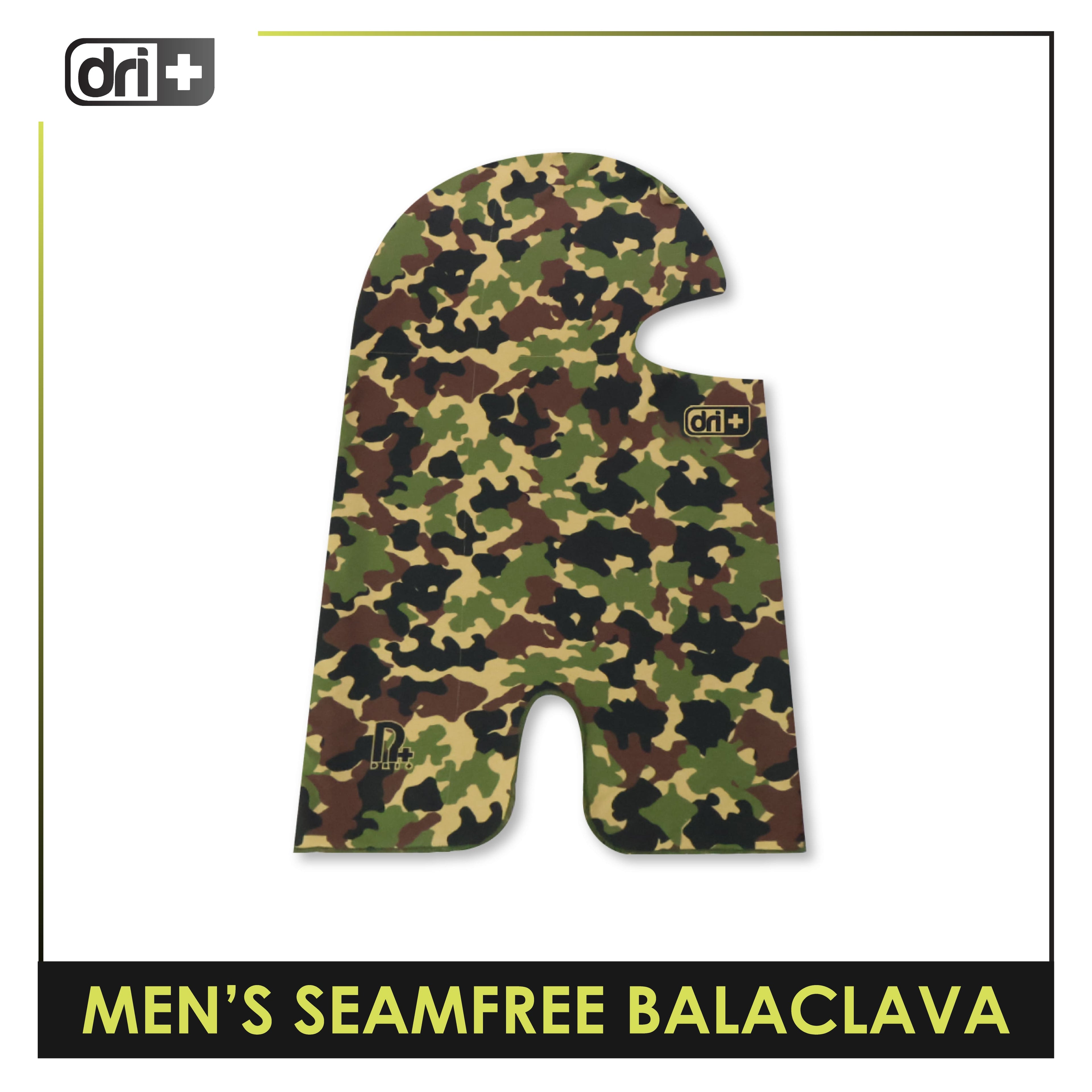 Dri Plus Men’s Camo Seamfree Washable Moisture Wicking Balaclava 1 piece DUMBS612