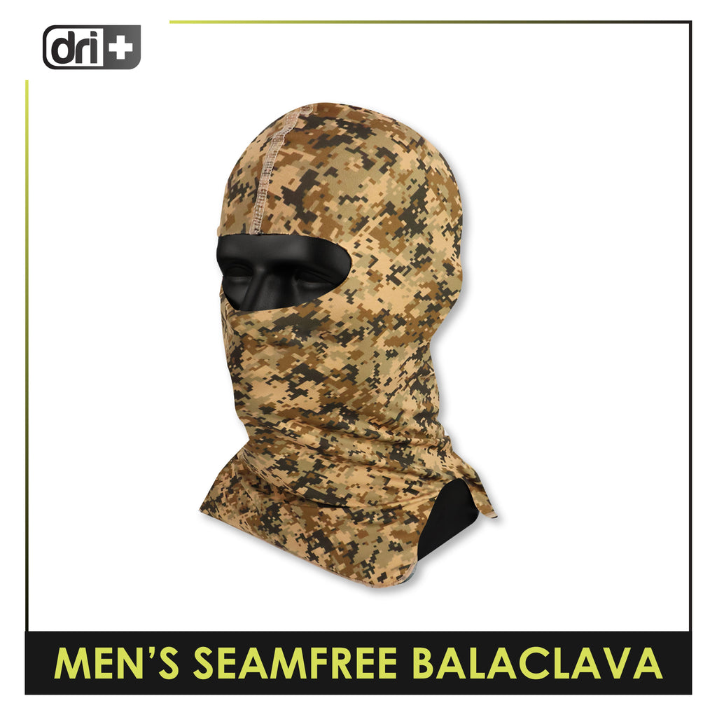 Dri Plus Men’s Camo Seamfree Washable Moisture Wicking Balaclava 1 piece DUMBS612