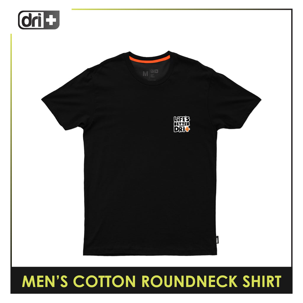 Dri plus Men's Cooltura Anti-Odor Sweat Wicking Cotton Roundneck Shirt 1 piece DUMSRC615