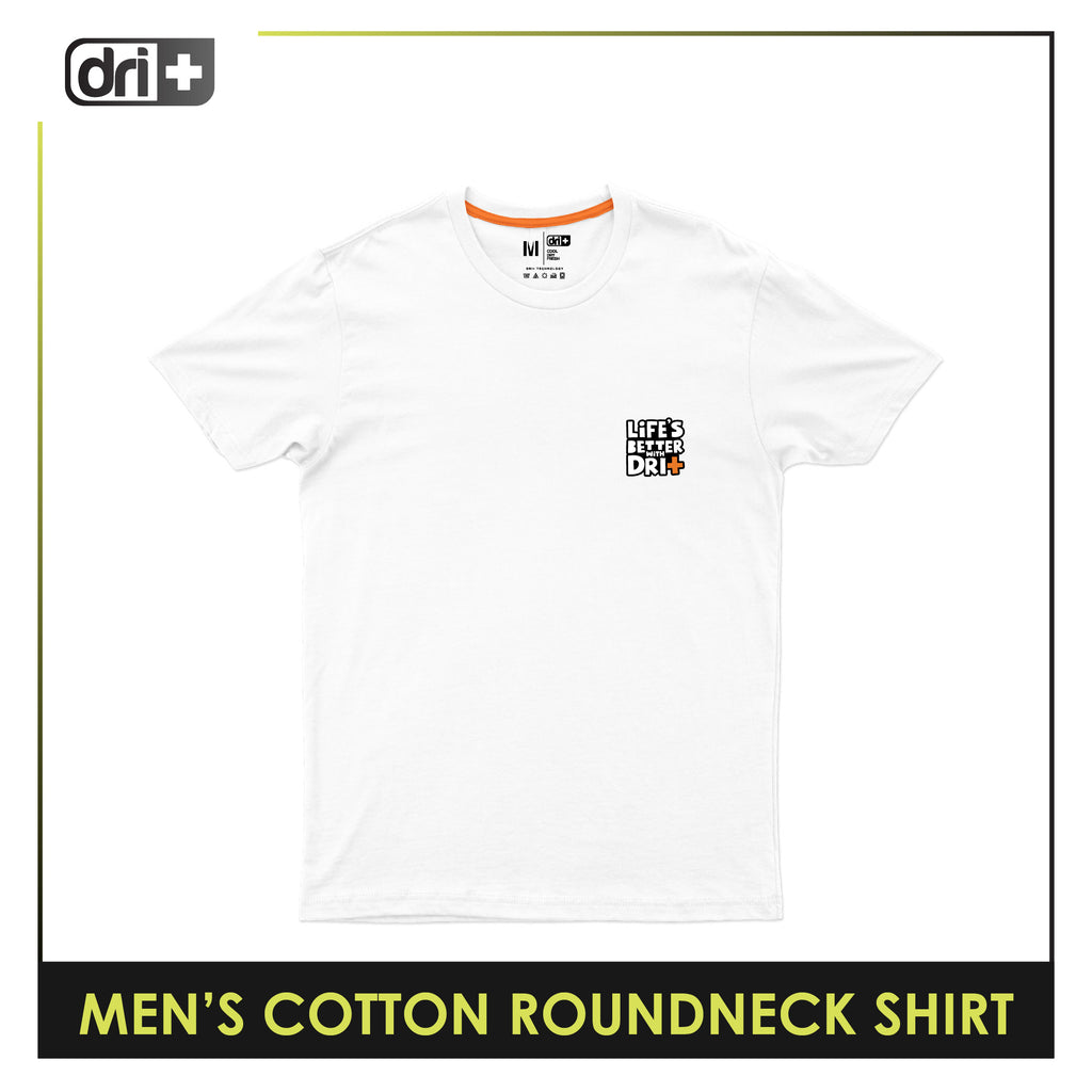 Dri plus Men's Cooltura Anti-Odor Sweat Wicking Cotton Roundneck Shirt 1 piece DUMSRC615