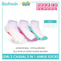 Biofresh | SpongeBob Girls' Antimicrobial Cotton Thin Casual Ankle Socks 3 pairs in 1 pack SBRGCKG6
