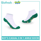 Biofresh | SpongeBob Boys' Antimicrobial Cotton Thin Casual Ankle Socks 3 pairs in 1 pack SBRBCKG8