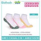 Biofresh | SpongeBob Girls' Antimicrobial Cotton Thin Casual Ankle Socks 3 pairs in 1 pack SBRGCKG5