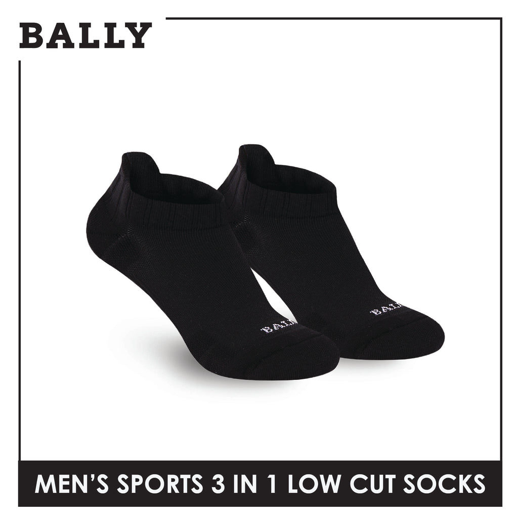 Bally Men's Premium Cotton Thick Sports Low Cut Socks 3 pairs in 1 pack YMSKG4