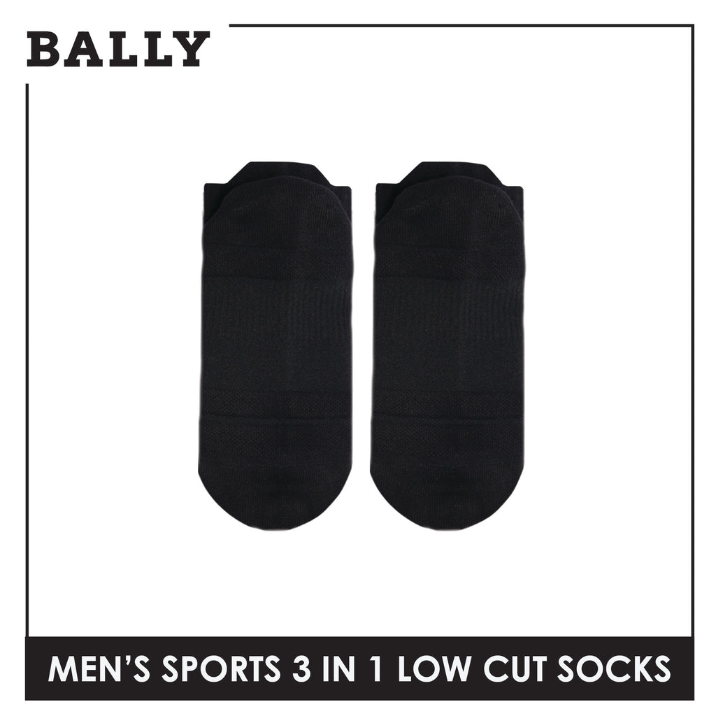 Bally Men's Premium Cotton Thick Sports Low Cut Socks 3 pairs in 1 pack YMSKG4