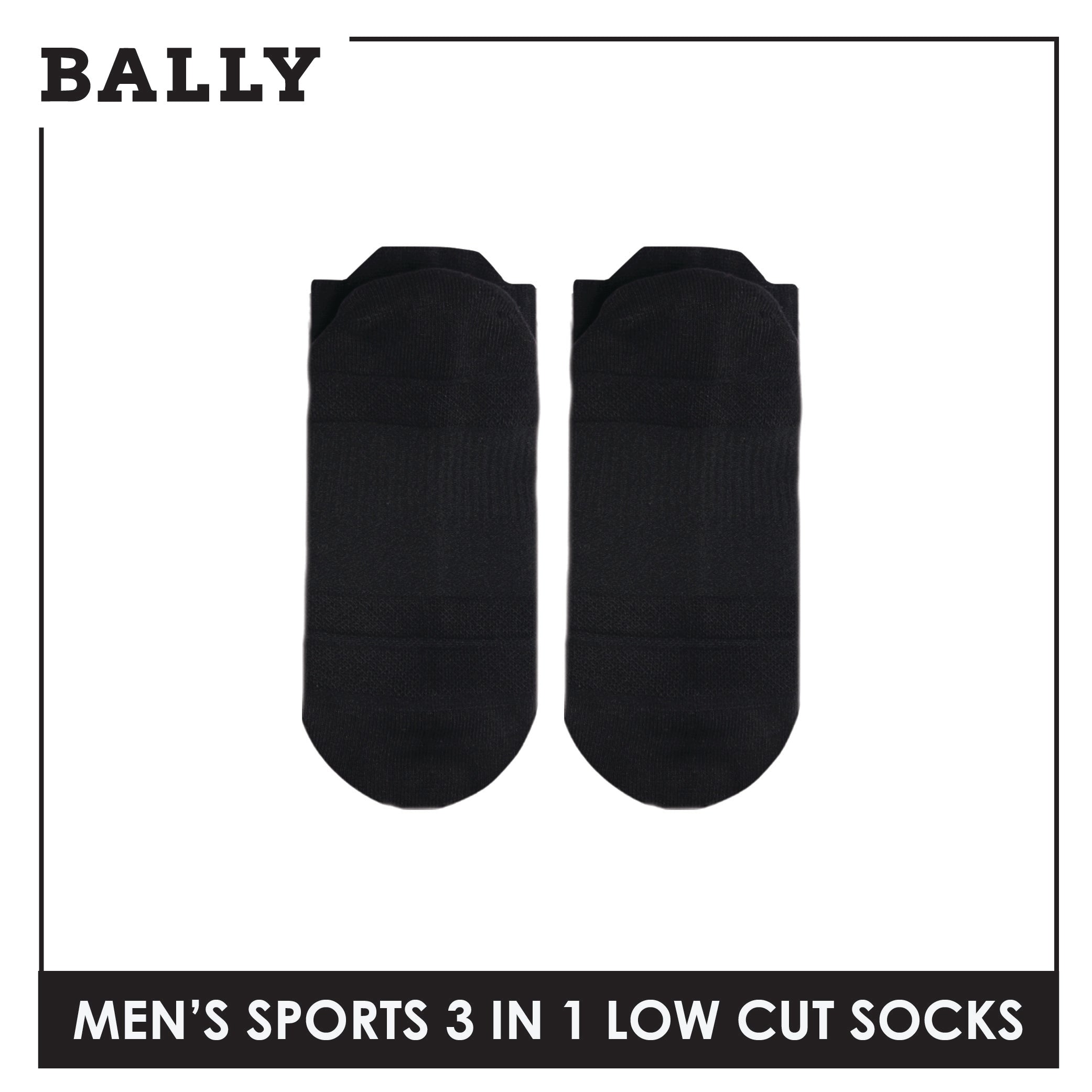 Bally Men's Premium Cotton Thick Sports Low Cut Socks 3 pairs in 1 pack YMSKG4