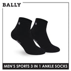 Bally Men's Premium Cotton Thick Sports Ankle Socks 3 pairs in 1 pack YMSKG5