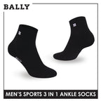 Bally Men's Premium Cotton Thick Sports Ankle Socks 3 pairs in 1 pack YMSKG5