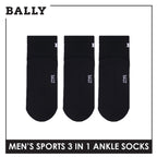 Bally Men's Premium Cotton Thick Sports Ankle Socks 3 pairs in 1 pack YMSKG5
