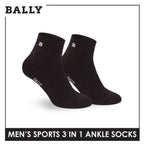 Bally Men's Premium Cotton Thick Sports Ankle Socks 3 pairs in 1 pack YMSKG5