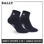 Bally Men's Premium Cotton Thick Sports Ankle Socks 3 pairs in 1 pack YMSKG5