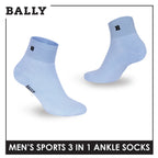 Bally Men's Premium Cotton Thick Sports Ankle Socks 3 pairs in 1 pack YMSKG5