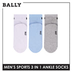 Bally Men's Premium Cotton Thick Sports Ankle Socks 3 pairs in 1 pack YMSKG5