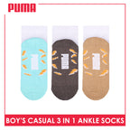 Puma Boys’ Cotton Thin Casual Ankle Socks 3 pairs in 1 pack PBCKG34