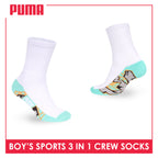 Puma Boys’ Cotton Thick Sports Crew Socks 3 pairs in 1 pack PBSKG24