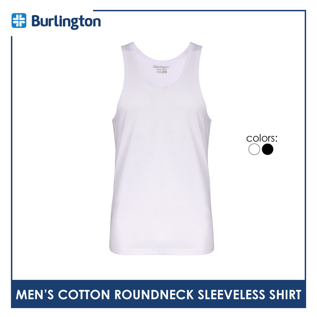Burlington Men's Cotton Roundneck Sleeveless Shirt 1 piece GTMSSC1