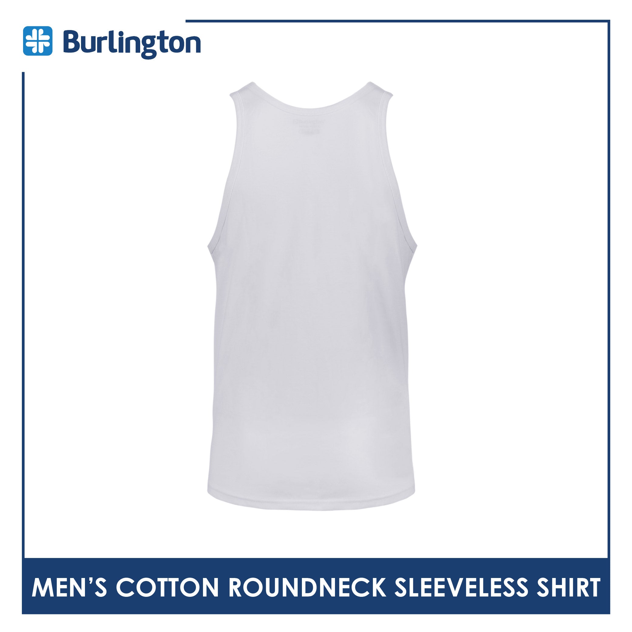 Burlington Men's Cotton Roundneck Sleeveless Shirt 1 piece GTMSSC1