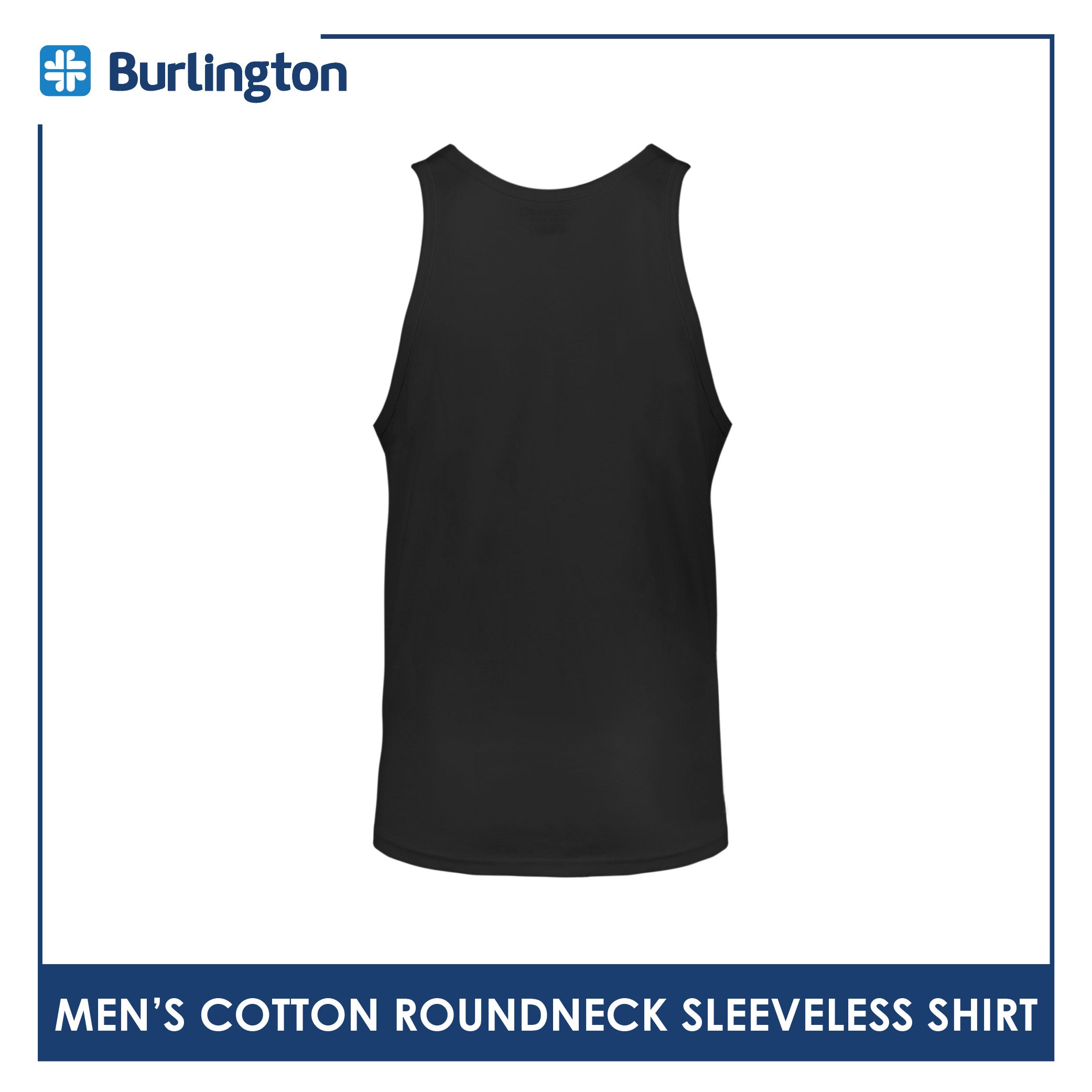 Burlington Men's Cotton Roundneck Sleeveless Shirt 1 piece GTMSSC1