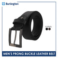 Burlington Men's Prong Buckle Genuine Leather Belt 1 piece JMLP611