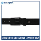 Burlington Men's Prong Buckle Genuine Leather Belt 1 piece JMLP611