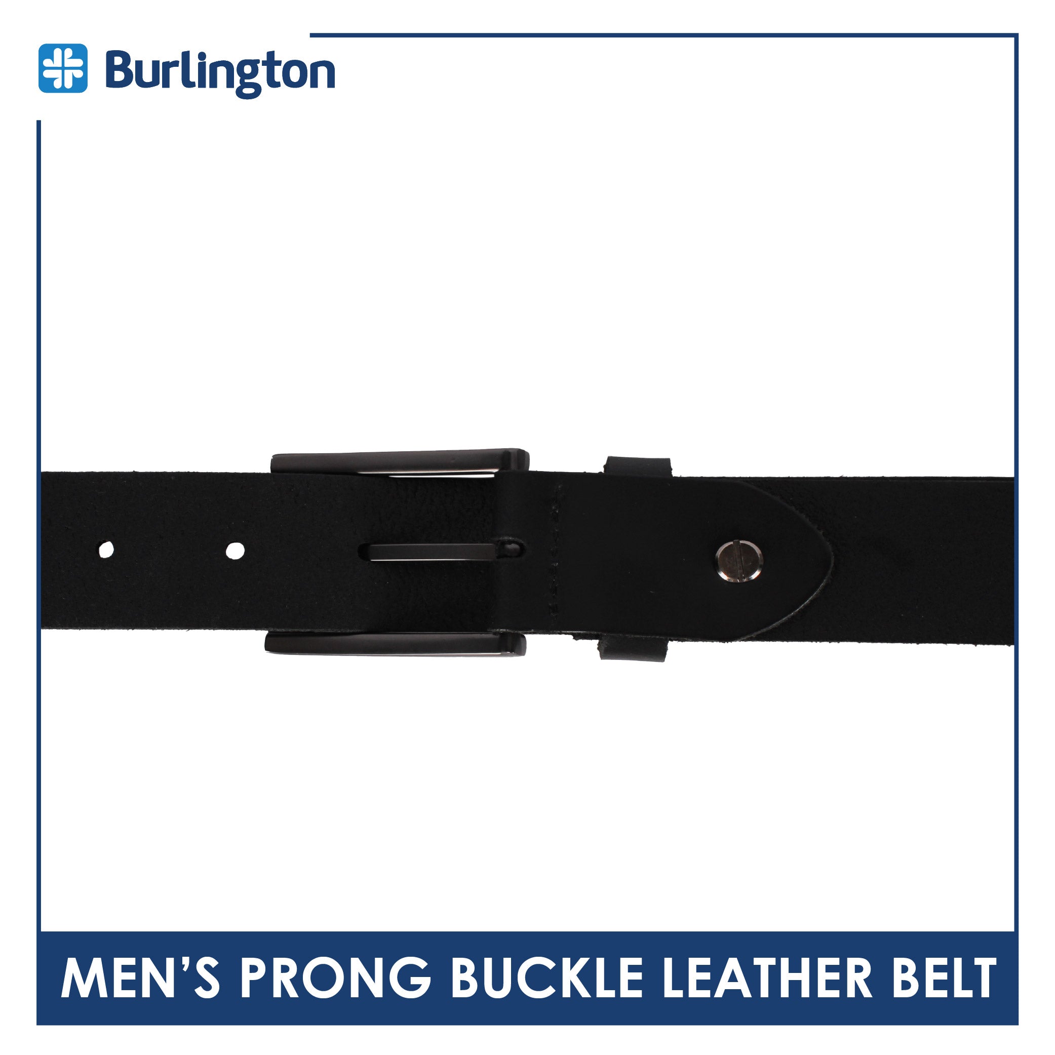Burlington Men's Prong Buckle Genuine Leather Belt 1 piece JMLP611