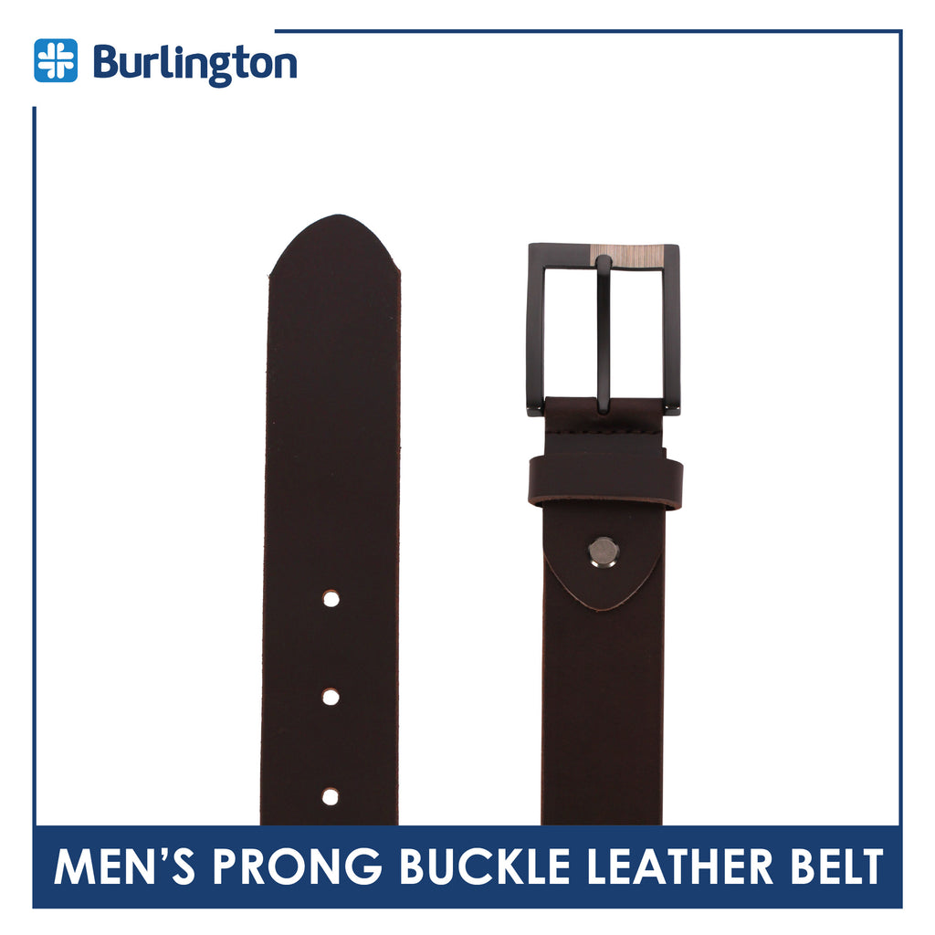 Burlington Men's Prong Buckle Genuine Leather Belt 1 piece JMLP611
