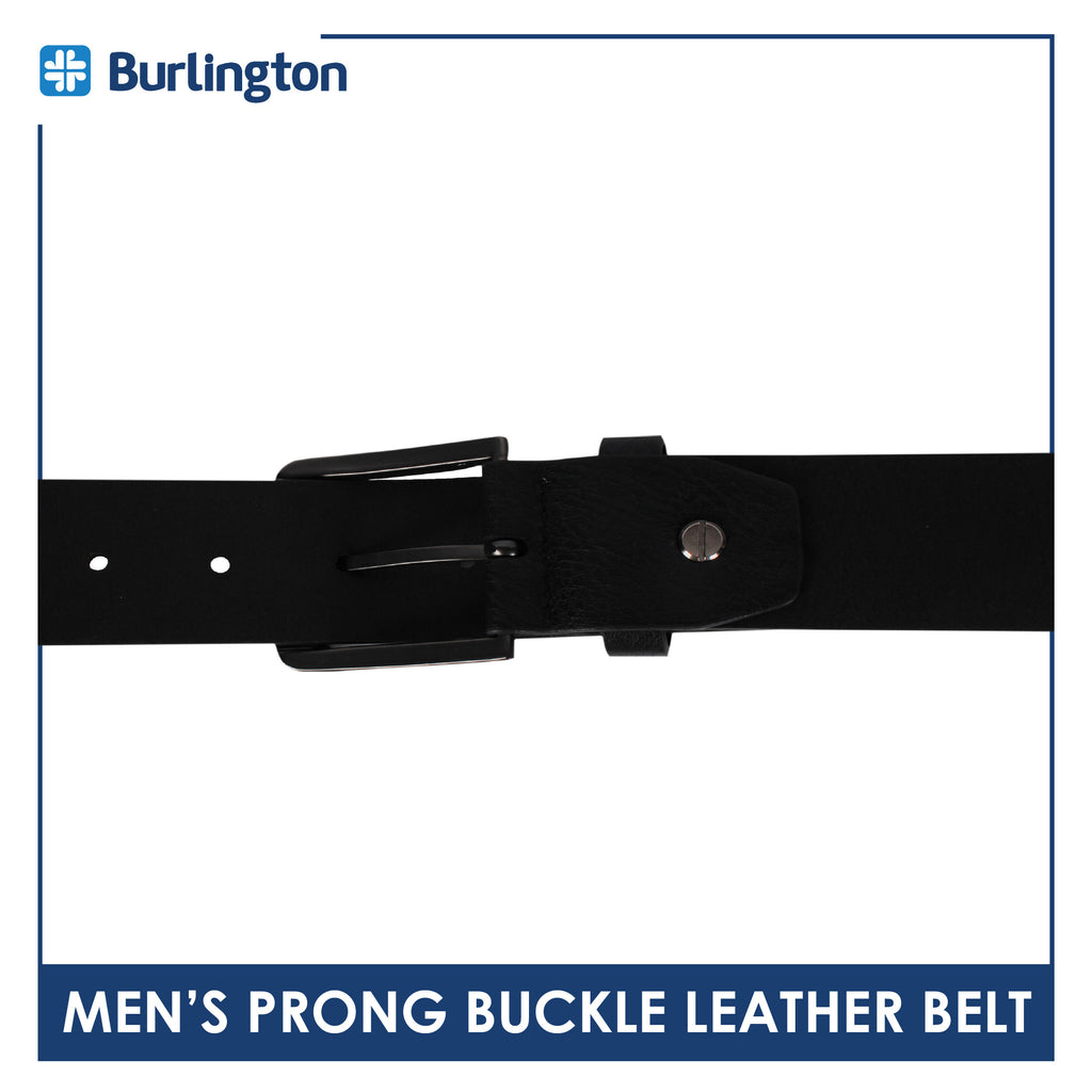 Burlington Men's Prong Buckle Genuine Leather Belt 1 piece JMLP612