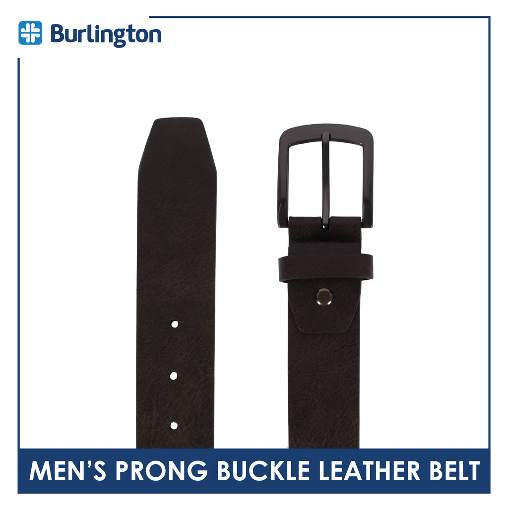 Burlington Men's Prong Buckle Genuine Leather Belt 1 piece JMLP612